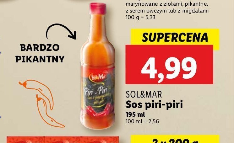 Sos piri piri Sol&mar promocja