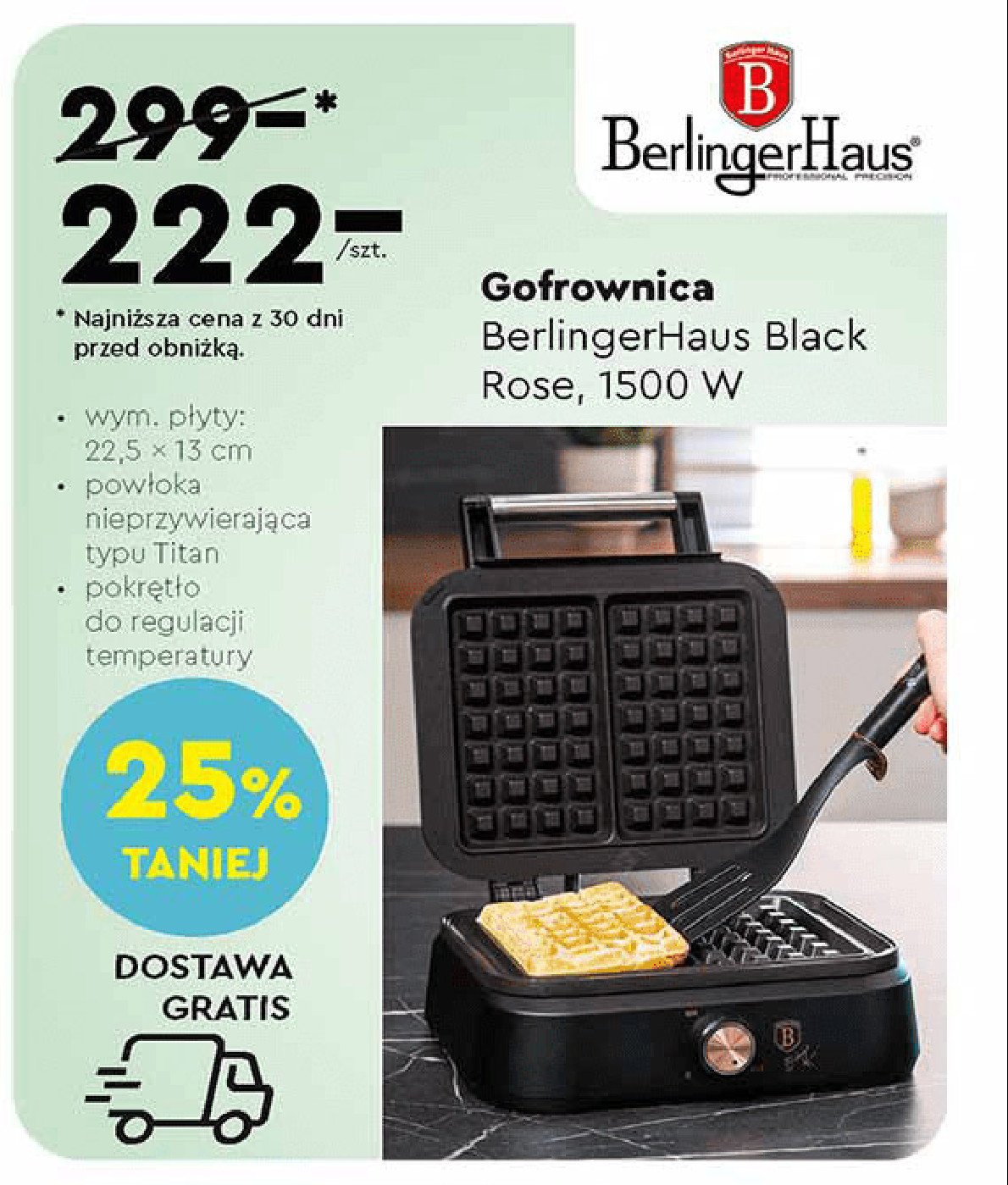Goffownica black rose 1500 w Berlinger haus promocja
