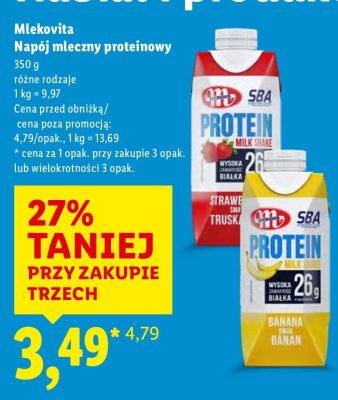 Napój mleczny proteinowy, różne rodzaje promocja w Lidl