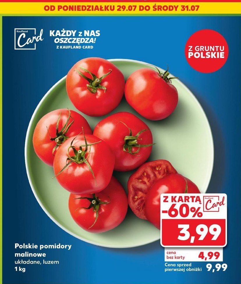 Pomidory malinowe polska promocja w Kaufland