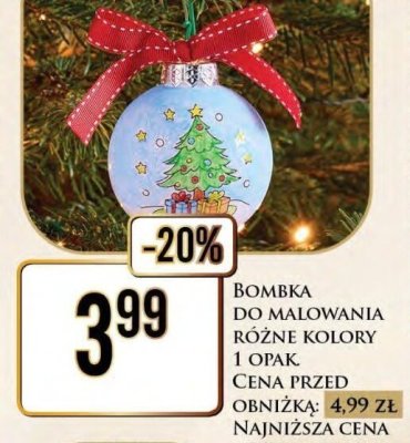 Bombka do malowania  promocja w Dino