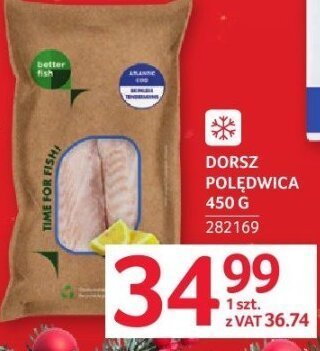 Dorsz polędwica mrożona 450g promocja w Selgros