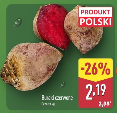 Buraki czerwone promocja w Aldi