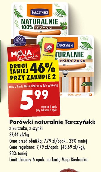 Parówki z szynki Tarczyński naturalnie promocja