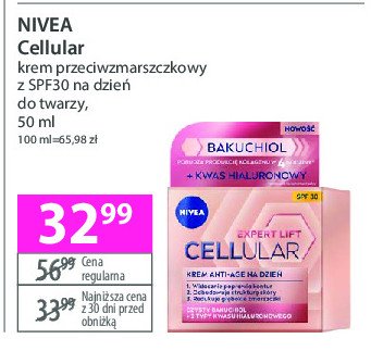 Krem przeciwzmarszczkowy na dzień Nivea cellular expert lift promocja