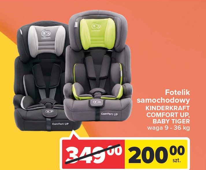 Fotelik samochodowy comfort up zielony Kinderkraft promocja