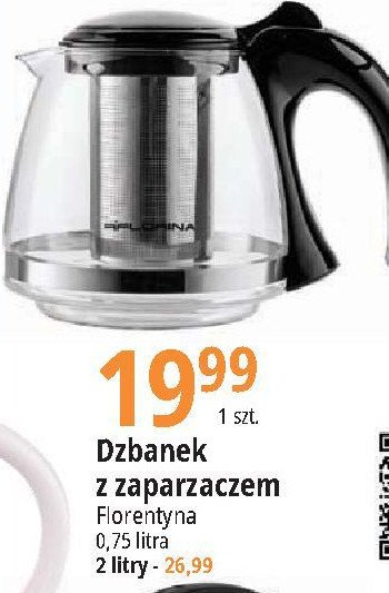 Dzbanek szklany z zaparzaczem 0.75 l Florina (florentyna) promocja