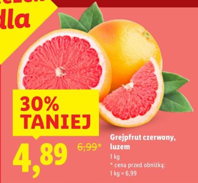 Grejpfrut czerwony, luzem promocja w Lidl