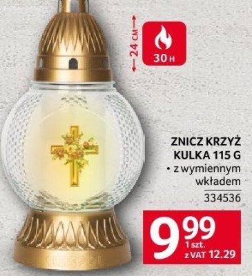 Znicz krzyż kulka promocja w Selgros