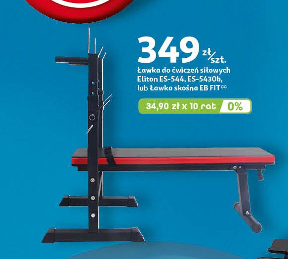 Ławka do ćwiczeń es-543b Eliton promocja w Auchan