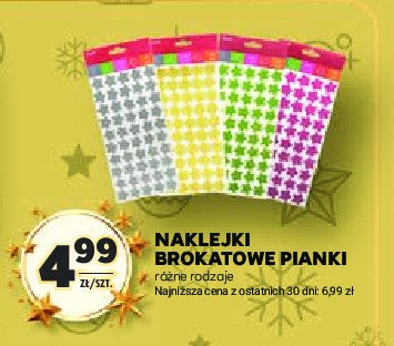 Naklejki piankowe brokatowe promocja w Stokrotka