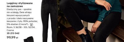 Legginsy stylizowane na zamszowe czarna promocja w Tchibo