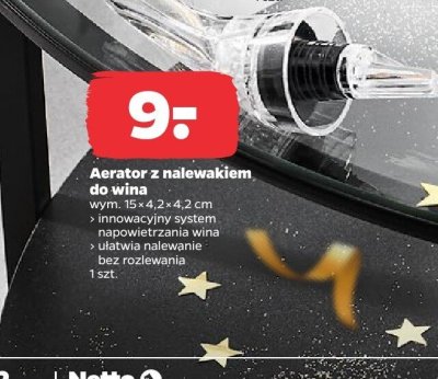 Aerator z nalewnikiem do wina promocja w Netto