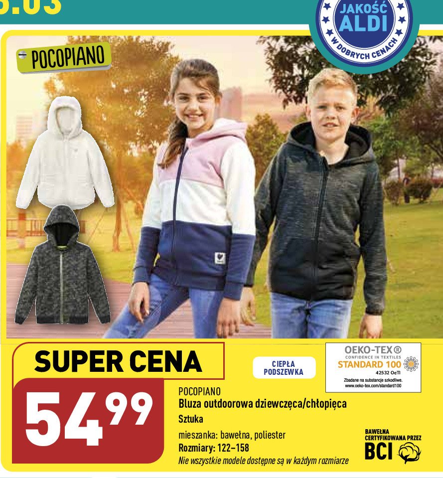 Bluza outdoorowa chłopięca 122-158 Pocopiano promocja