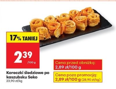 Koreczki śledziowe po kaszubsku  promocja w Biedronka