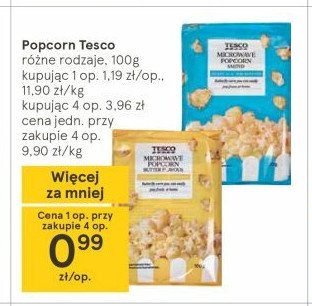 Popcorn maślany Tesco mw promocja