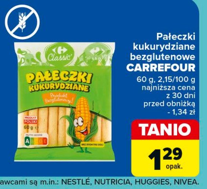 Pałeczki kukurydziane Carrefour classic promocja