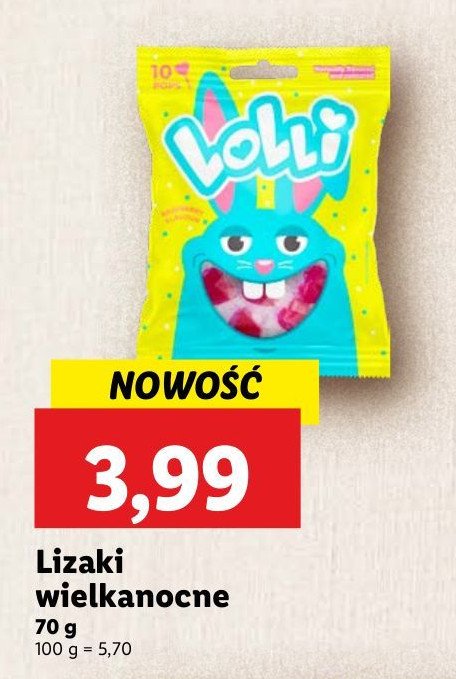 Lizaki wielkanocne LOLLI promocja w Lidl