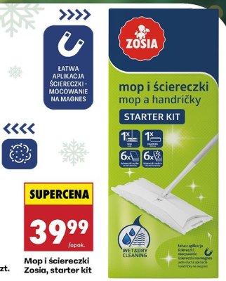 Mop i ściereczki Zosia starter kit promocja w Biedronka