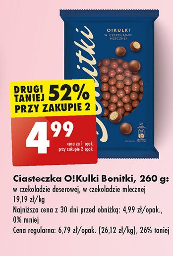 Kuleczki w czekoladzie deserowej Bonitki promocja w Biedronka