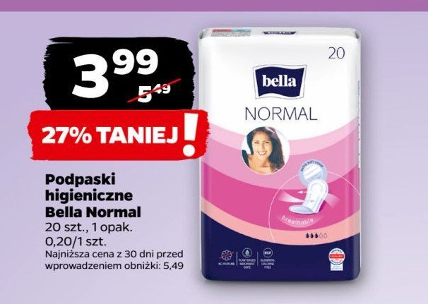 Podpaski BELLA NORMAL AIR promocja