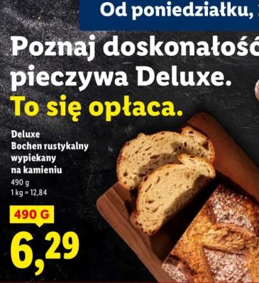 Pieczywo Deluxe Bochen rustykalny wypiekany na kamieniu promocja w Lidl