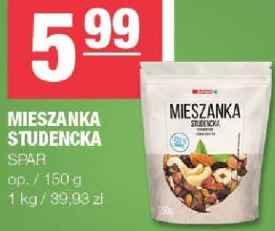 Mieszanka studencka SPAR promocja w SPAR