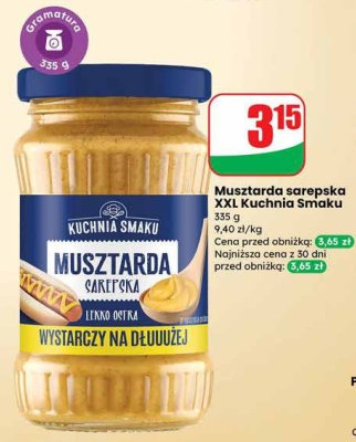 Musztarda sarepska XXL Kuchnia Smaku promocja w Dino