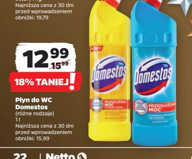 Płyn do wc atlantic Domestos promocja w Netto