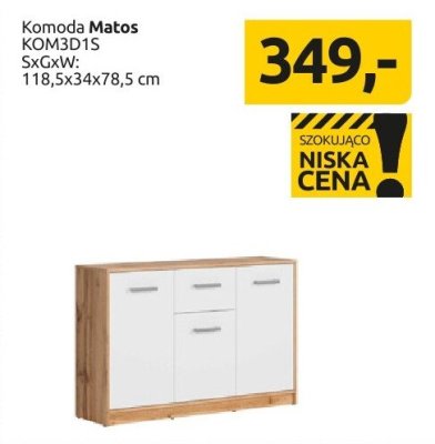 Komoda Matos KOM3D1S promocja w Black Red White