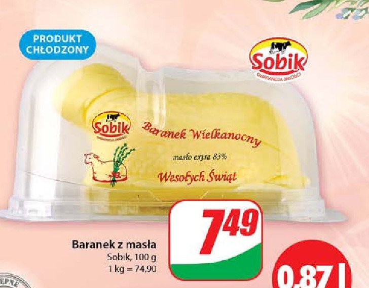 Baranek wielkanocny z mas艂a Sobik promocja