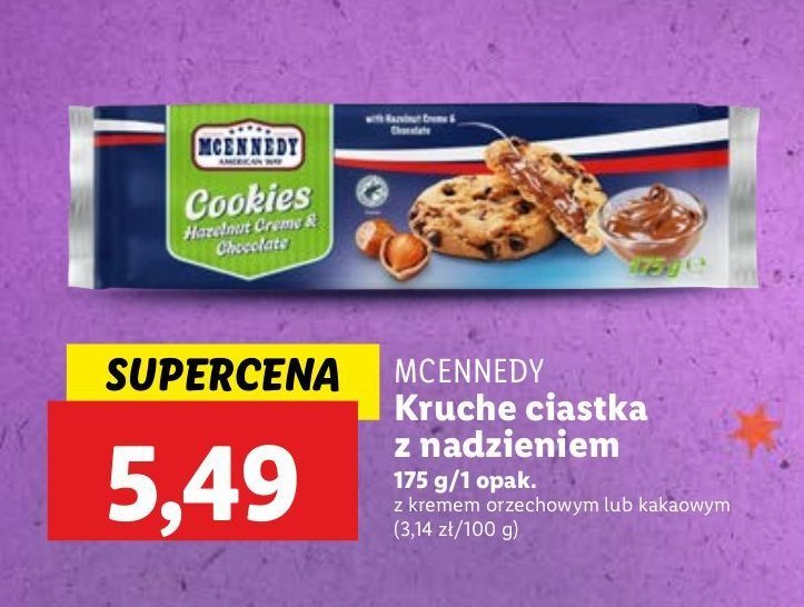 Ciastka american star chocotelli Mcennedy promocja