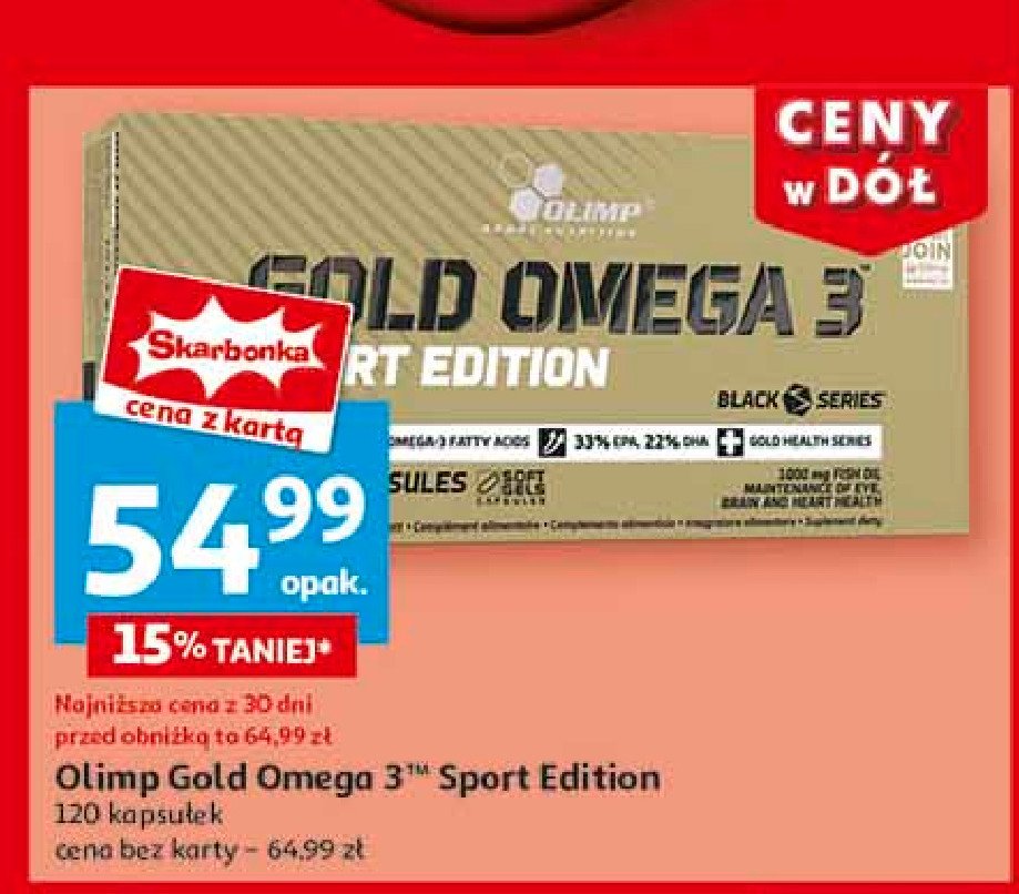 Kapsułki d3 + k2 OLIMP LABS GOLD OMEGA 3 SPORT EDITION promocja w Auchan