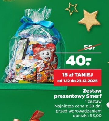 Zestaw prezentowy Smerf promocja w Netto
