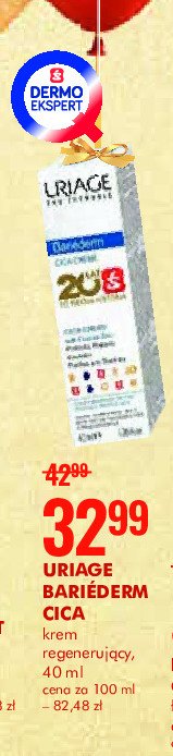 Krem regenerujący cica spf 50+ Uriage bariederm promocja