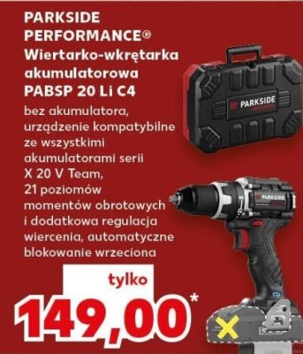 Wiertarko-wkrętarka akumulatorowa  PABSP 20 LI C4 promocja w Kaufland