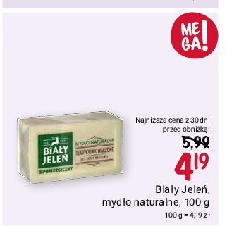 Mydło naturalne hipoalergiczne tradycyjne warzone Biały jeleń promocja