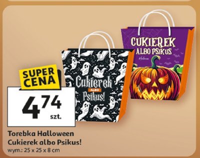 Torebka Halloween Cukierek albo Psikus! promocja w Auchan