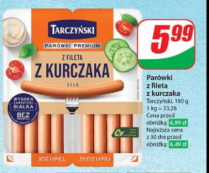 Parówki z fileta z kurczaka Tarczyński promocja