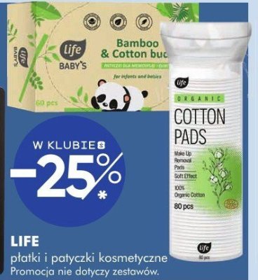 Płatki i patyczki kosmetyczne LIFE promocja w Super-Pharm