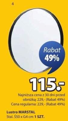 Lustro MARSTAL promocja w Jysk