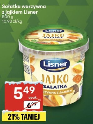 Sałatka warzywna z jajkiem Lisner promocja w Delikatesy Centrum