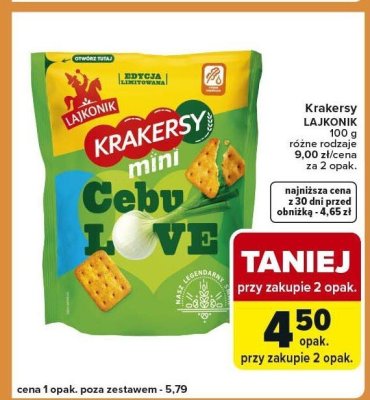 Krakersy LAJKONIK Cebu Live promocja w Carrefour Express