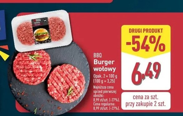 Burger wołowy BBQ (MIĘSO) promocja