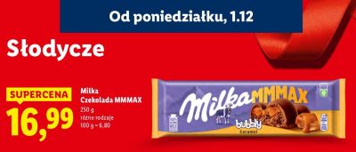 Milka Czekolada MMMAX 250g różne rodzaje promocja w Lidl