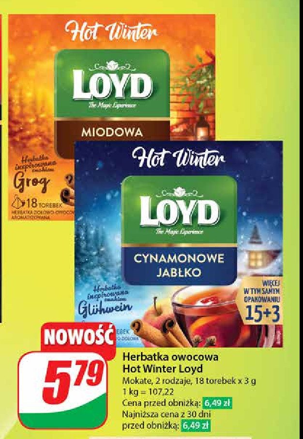 Herbata miodowa Loyd tea the magic experience promocja