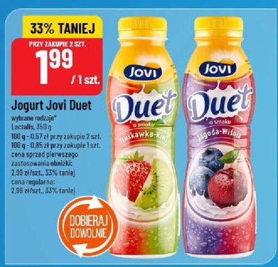 Jogurt Jovi Duet różne rodzaje promocja w POLOmarket