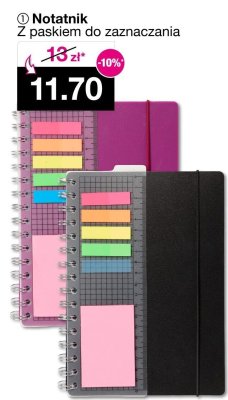 Notatnik z paskiem do zaznaczania promocja w Woolworth