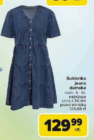 Sukienka damska jeansowa promocja w Carrefour