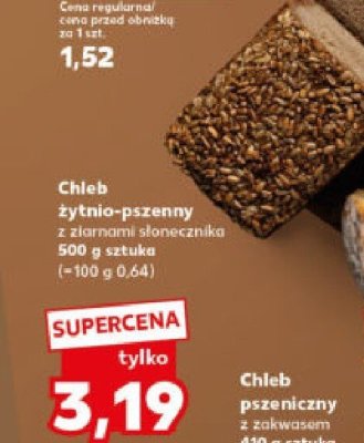 Chleb żytnio-pszenny z ziarnami słonecznika  promocja w Kaufland